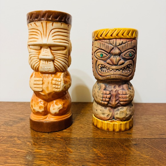 Trader Dick's Other - Lot of 2 Trader Dick's Nugget Casino Tiki Mugs Reno Nevada Vintage Barware